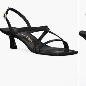 Stuart Weitzman Black Strappy Heels